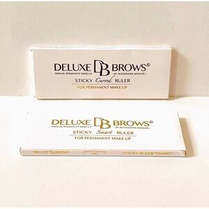 2x DB Deluxe Brows Sticky Curved Ruler 80pcs Permanent Makeup Tattoo NIB
